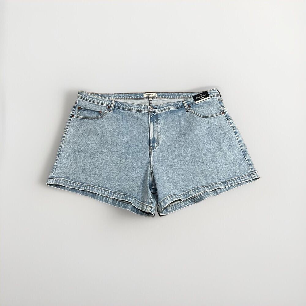 NWT Abercrombie & Fitch Women Shorts 37/24 Blue Denim The Dad Shorts